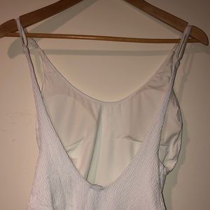american eagle white low back one piece